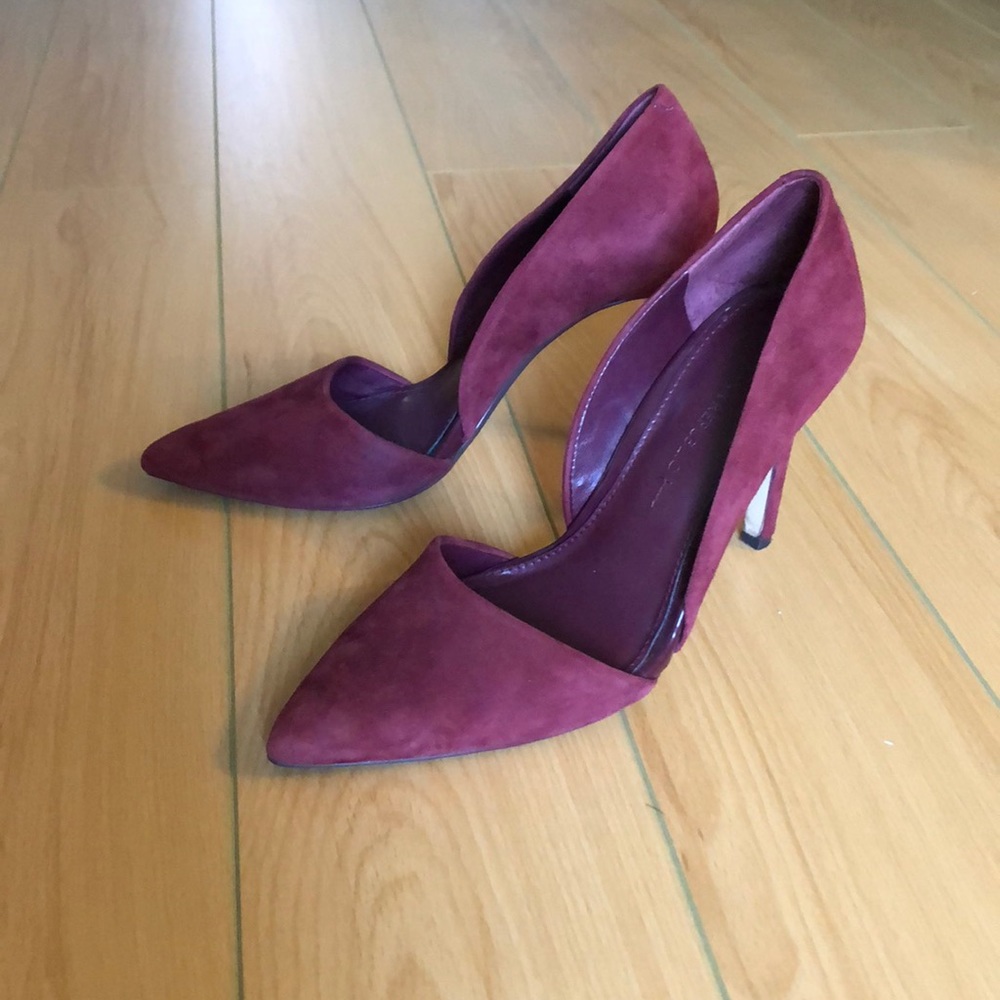 Suede Oxblood D’orsay Pumps